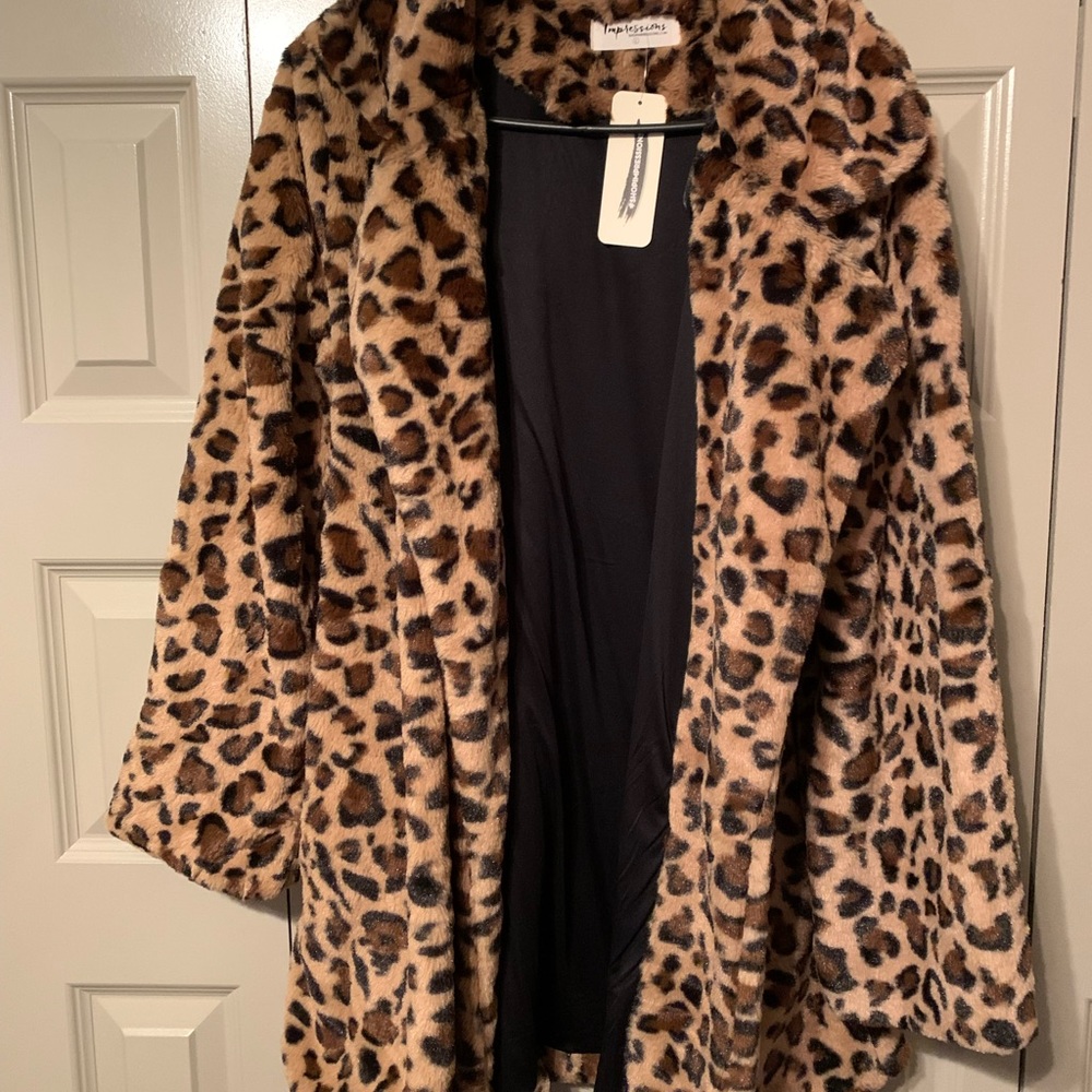 NWT leopard print coat